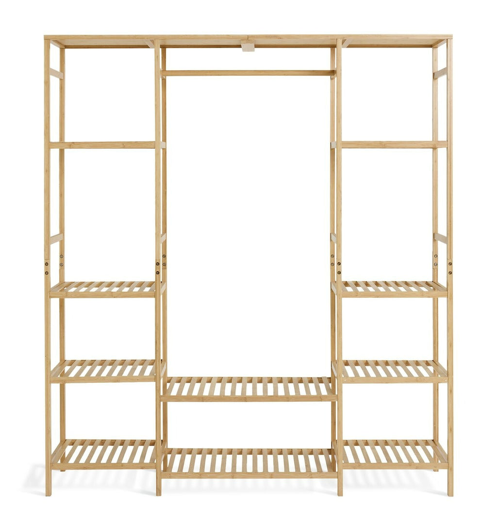 Habitat Cullen Triple Bamboo Open Wardrobe - Natural