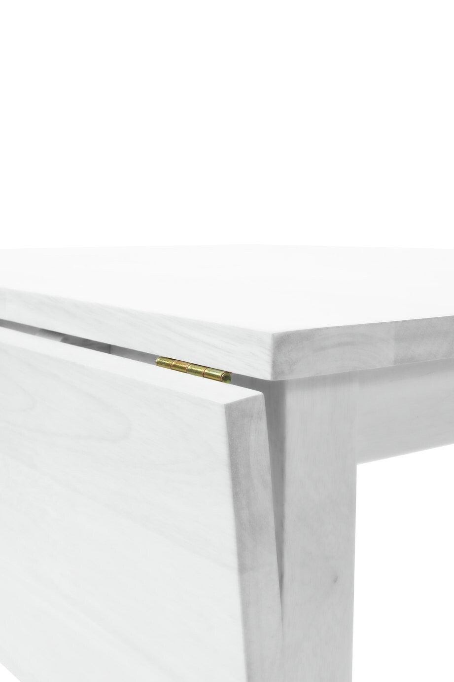 Home Solid Wood Extending Dining Table & 2 White Chairs | Modern Kitchen Set
