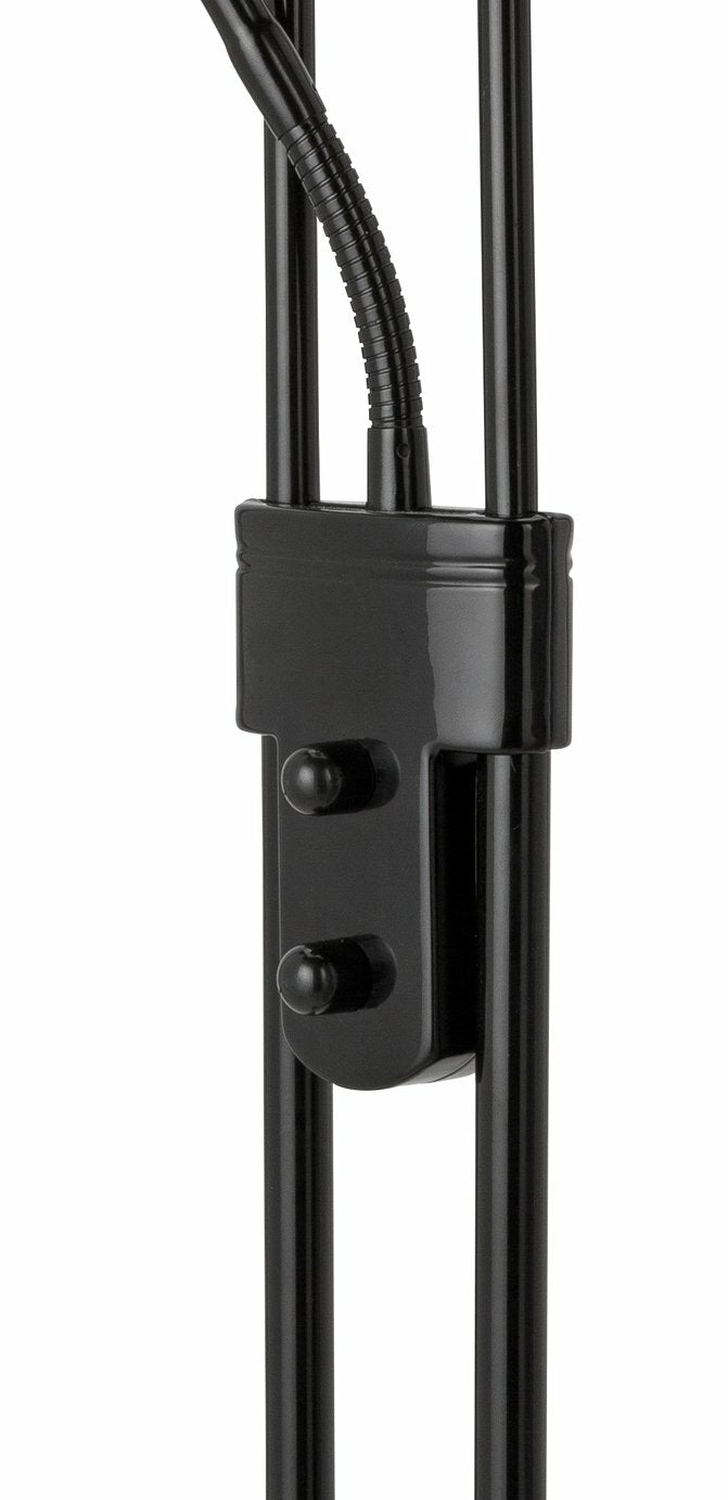 Father & Child Uplighter Floor Lamp Black | Adjustable Reading Light Modern Home