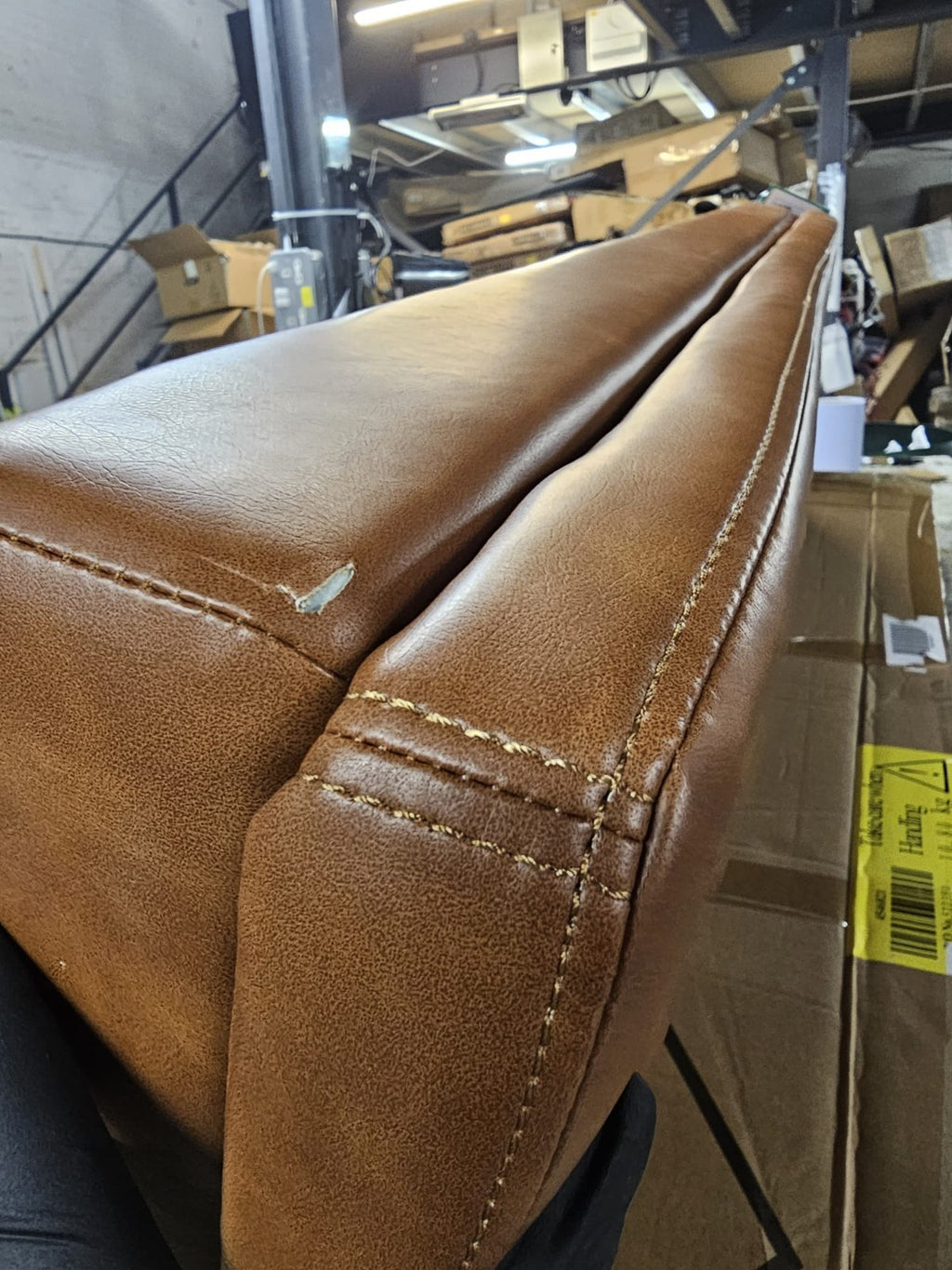 Lex Faux Leather Dining Bench - Tan ( B Grade )
