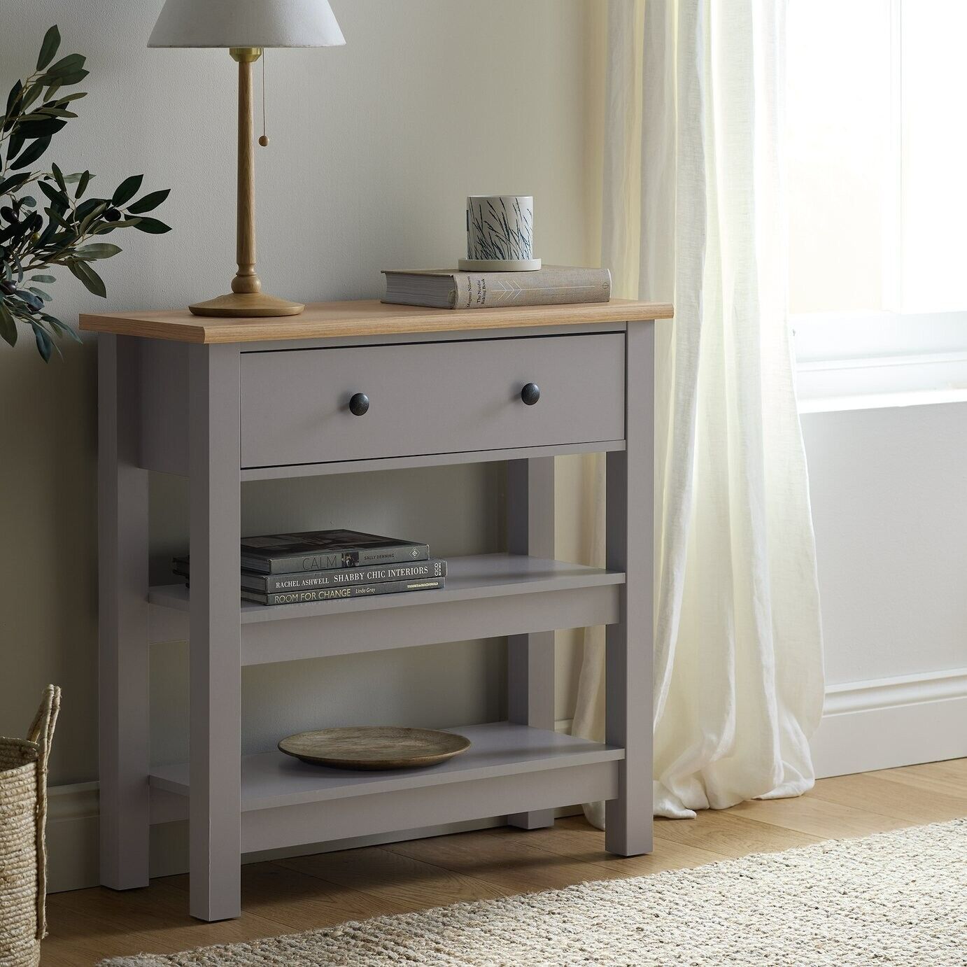Home Winchester 1 Drawer Console Table - Grey