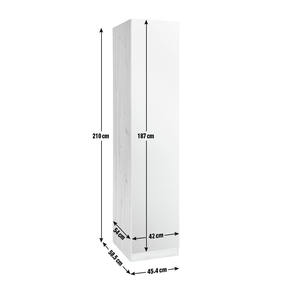 Habitat Munich 1 Door Mirror Wardrobe - Anthracite