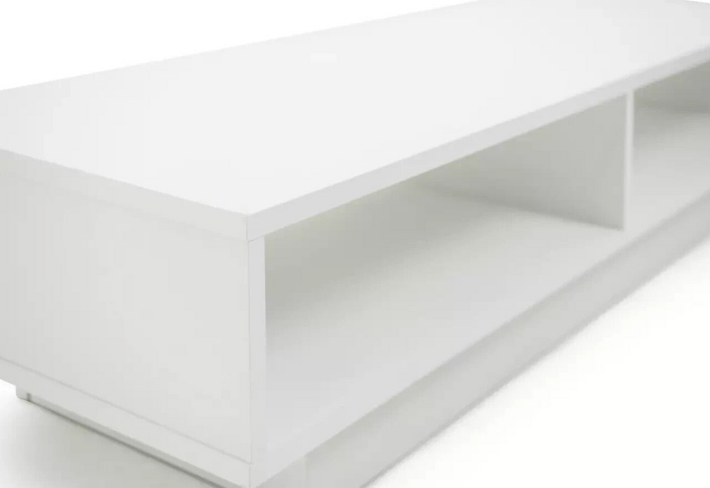 Home Cubes Large TV Unit White | Modern Media Cabinet Living Room Entertainment