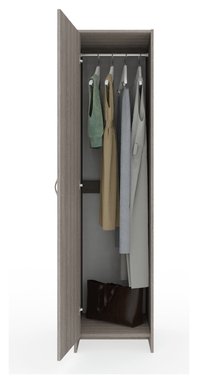 Seville 2 Piece 1 Door Wardrobe Set - Grey & Oak ( B Grade )