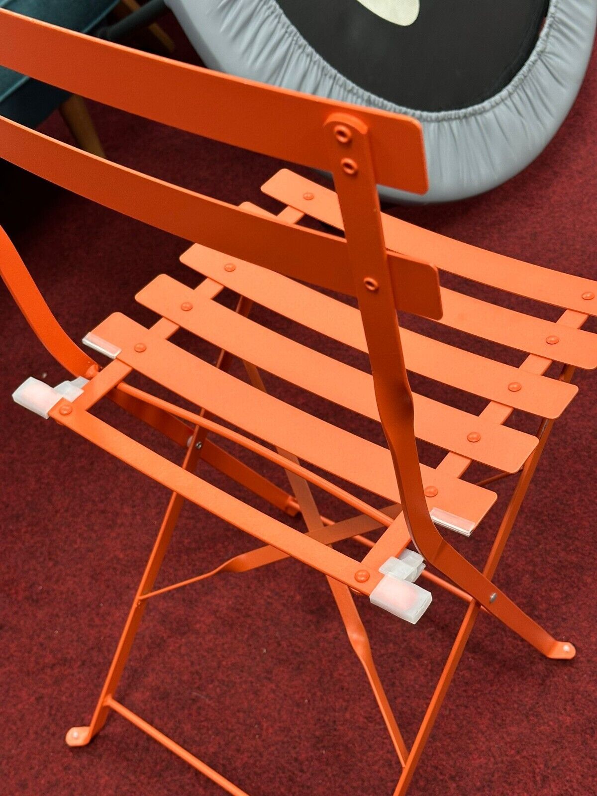 Habitat Eve 4 Folding Metal Garden Chairs - Orange