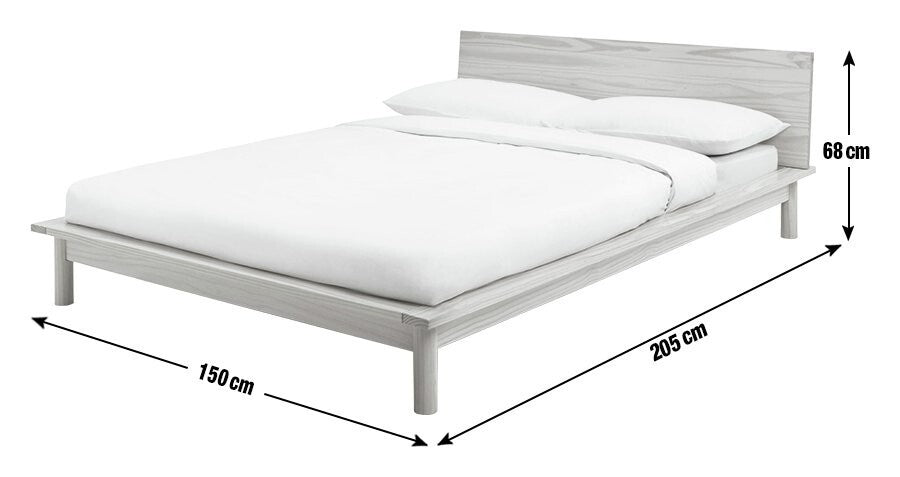 Habitat Akio Double Wooden Platform Bed Frame - Natural