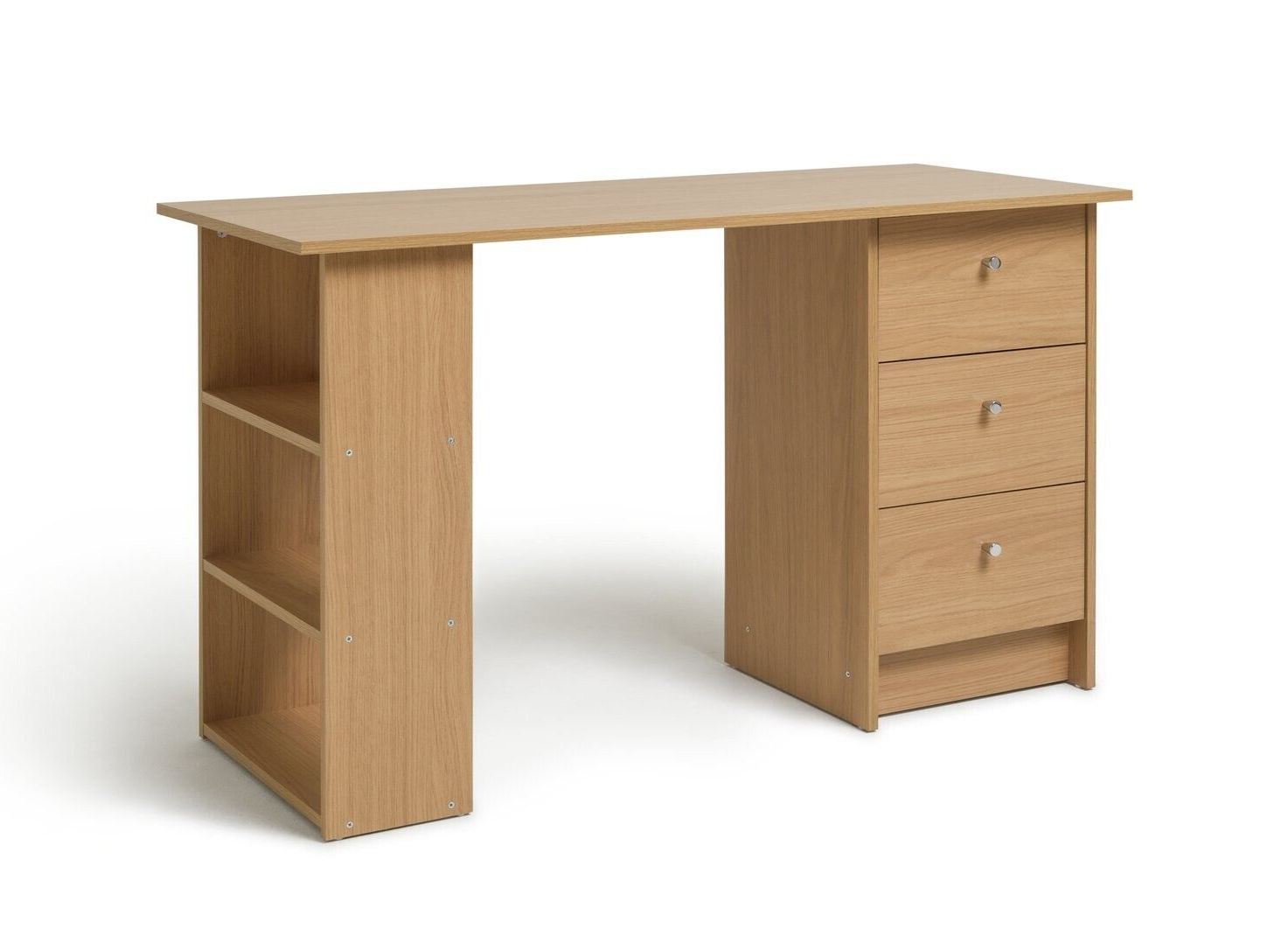 Malibu 3 Drawer Office Desk - Oak Effect ( B Grade )