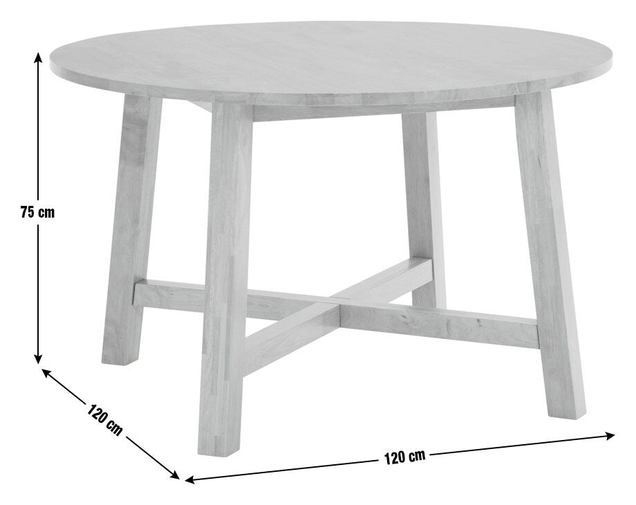 Trieste Round 4 Seater Dining Table - Oak