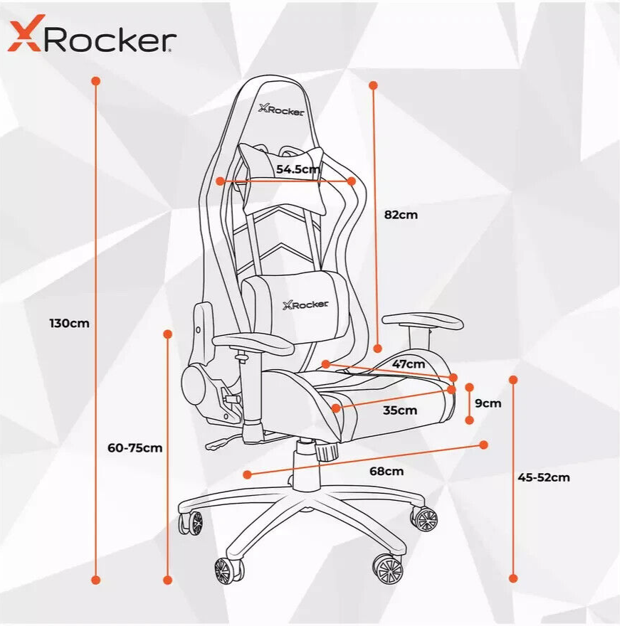 X Rocker Alpha eSports Ergonomic Office Gaming Chair -Black