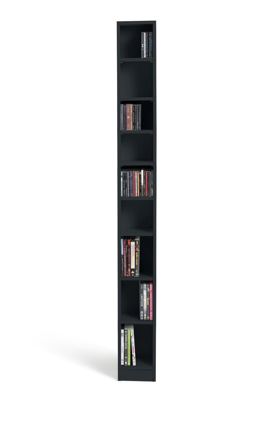 Maine Tall CD and DVD Storage unit - Black