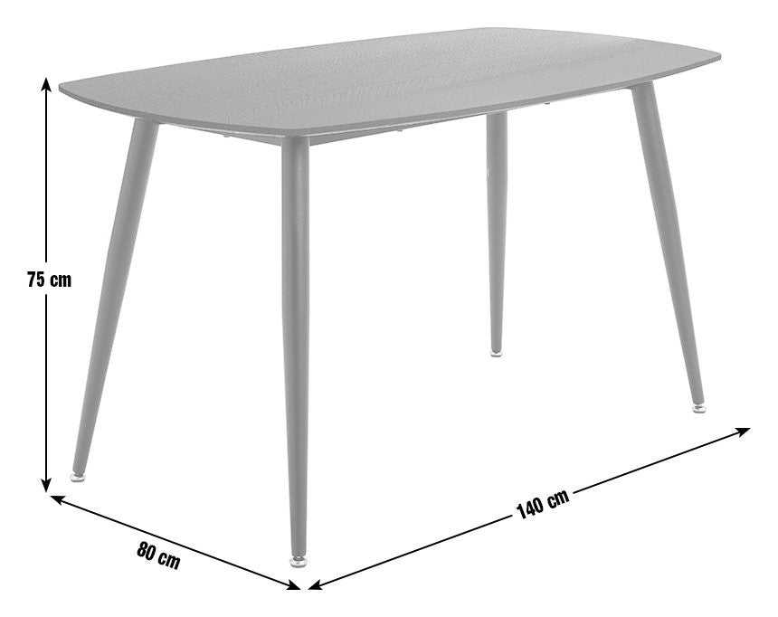 Home Cobin 4 Seater Dining Table - Black | Modern dining table