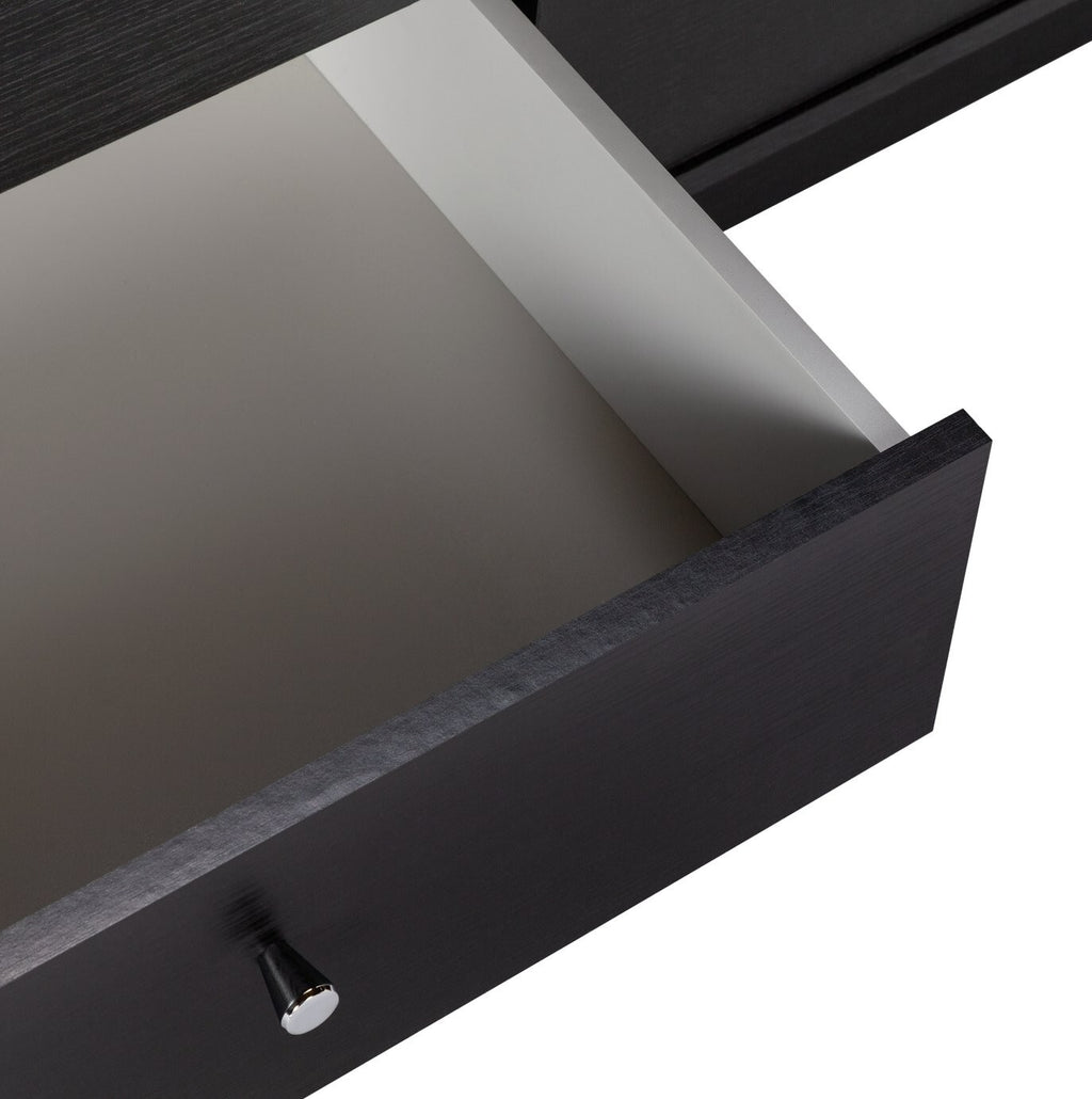 Home Malibu 8 Drawer Chest - Black Oak Effect