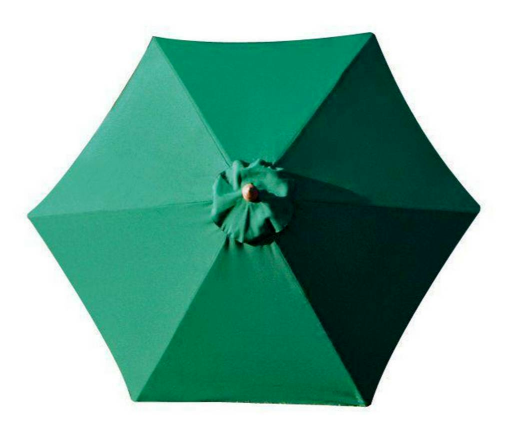 2m Water Repellent Garden Parasol - Green