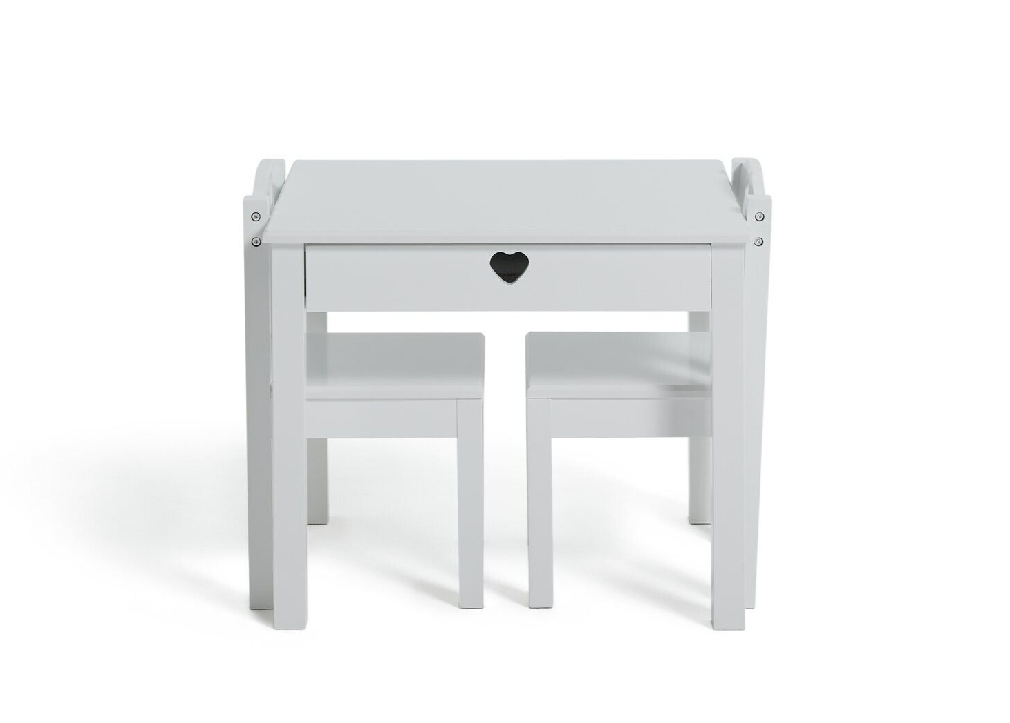 Mia Kids Table & 2 Chairs - White