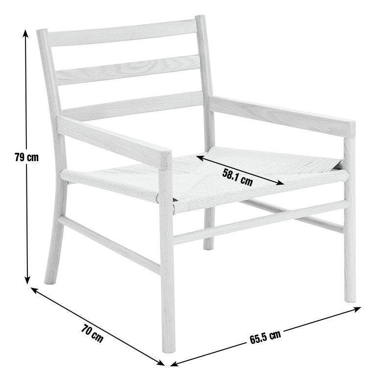 Habitat Laurie Solid Oak Lounge Chair - Natural ( S )