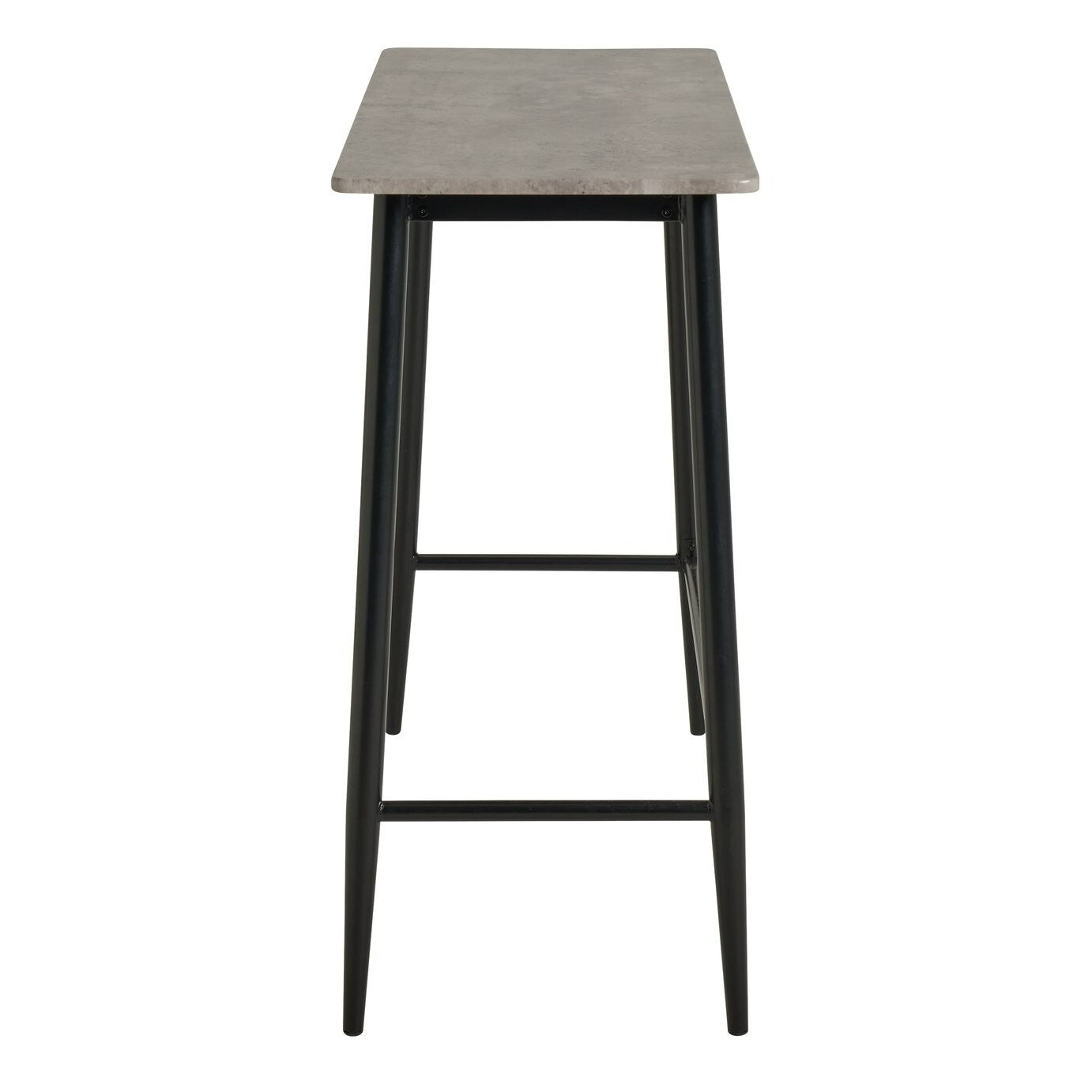 Home Crowe Grey Dining Table & 2 Grey Stools
