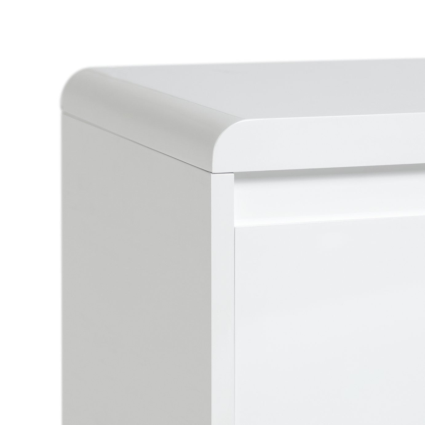 Home Sleigh 3 Door 1 Drawer Sideboard - White Gloss ( B Grade )