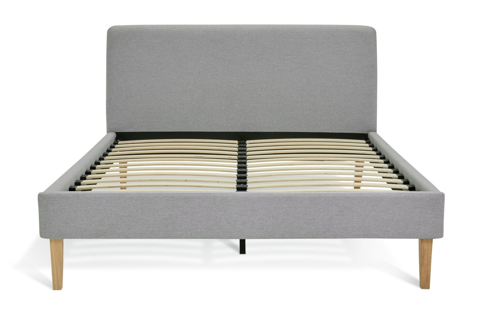 Ren Kingsize Fabric Bed Frame - Light Grey | soft fabric bed frame