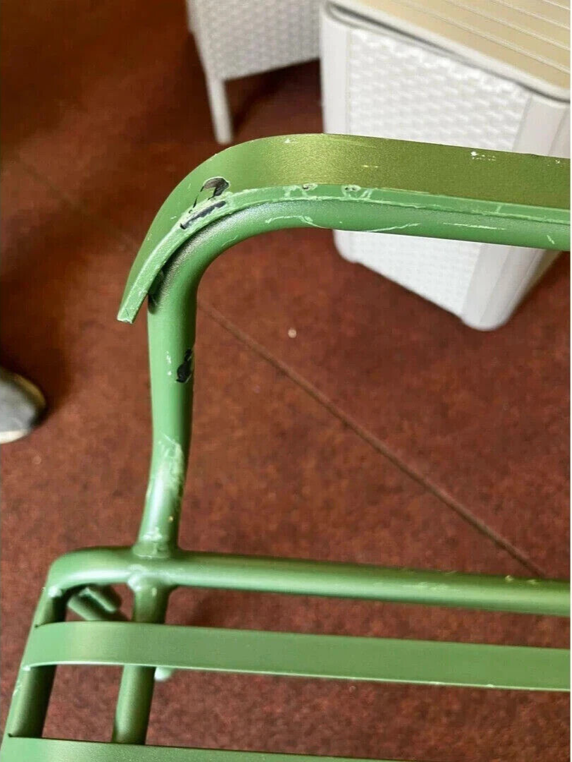 Habitat Indu 2 Seater Metal Garden Bench - Green