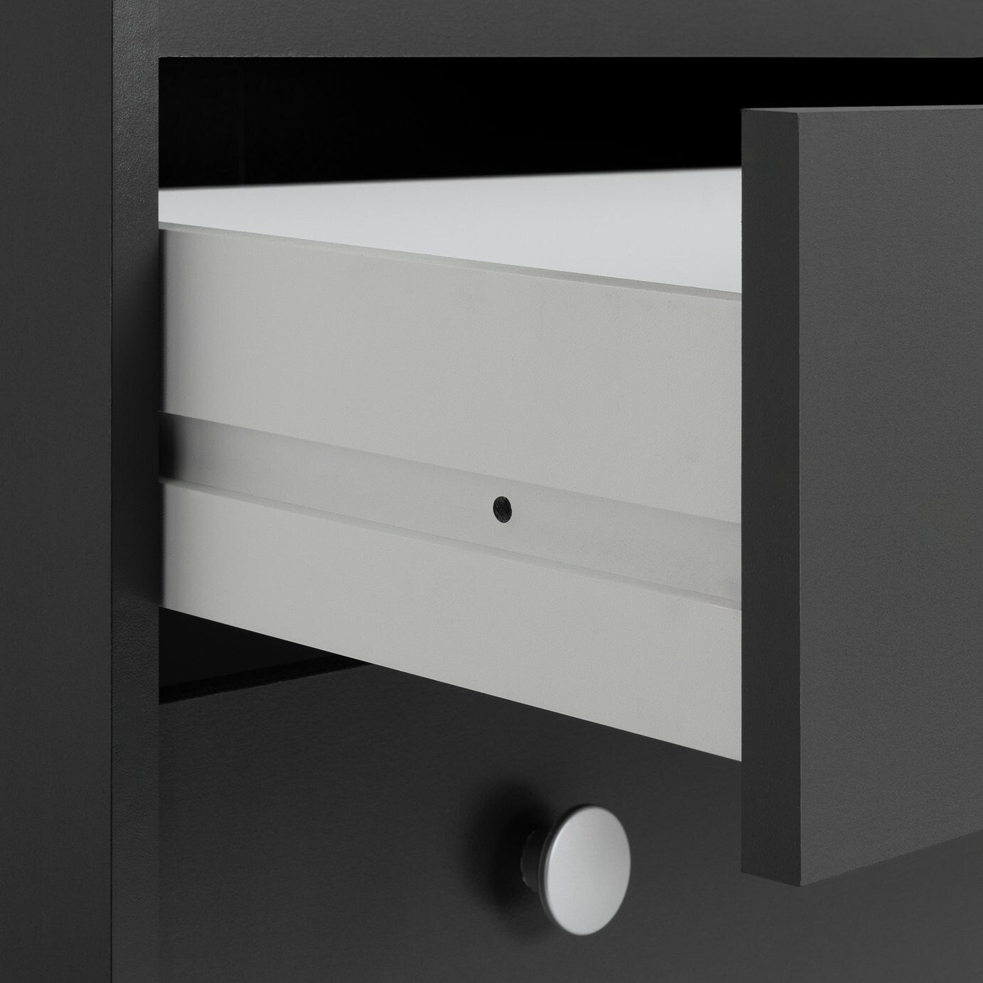 Seville 5 Chest of Drawer - Anthracite | Grey 5 Drawer Bedroom Storage Cabinet