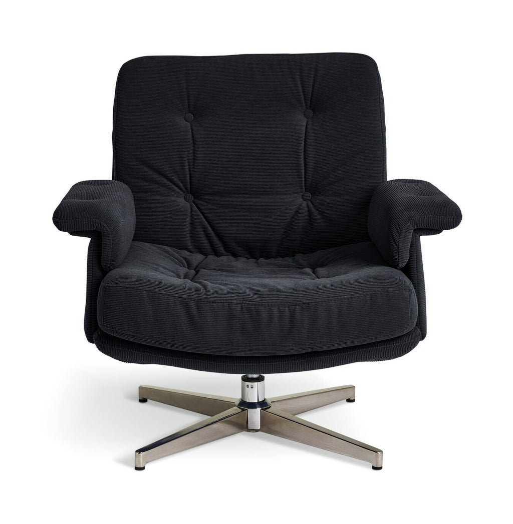 Dawson Fabric Swivel Chair - Charcoal