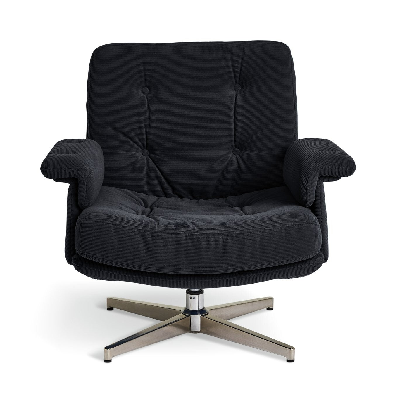 Dawson Fabric Swivel Chair - Charcoal