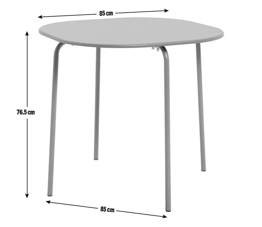 Habitat Jayla Metal Dining Table & 4 Black Chairs
