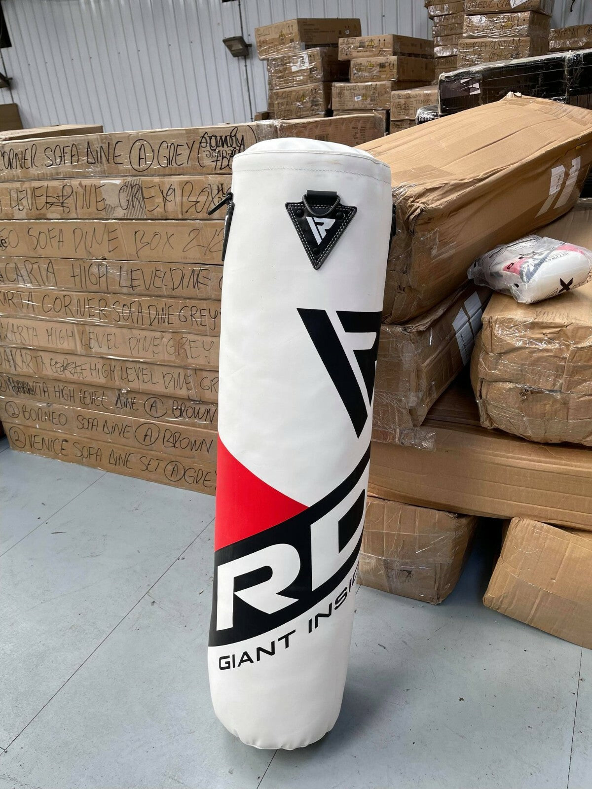 4ft Punchbag with Gloves Chains and Bracket | Boxing Training Set for Home Gym