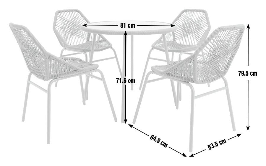 Habitat Hector 4 Seater Rattan Effect Patio Set - Green