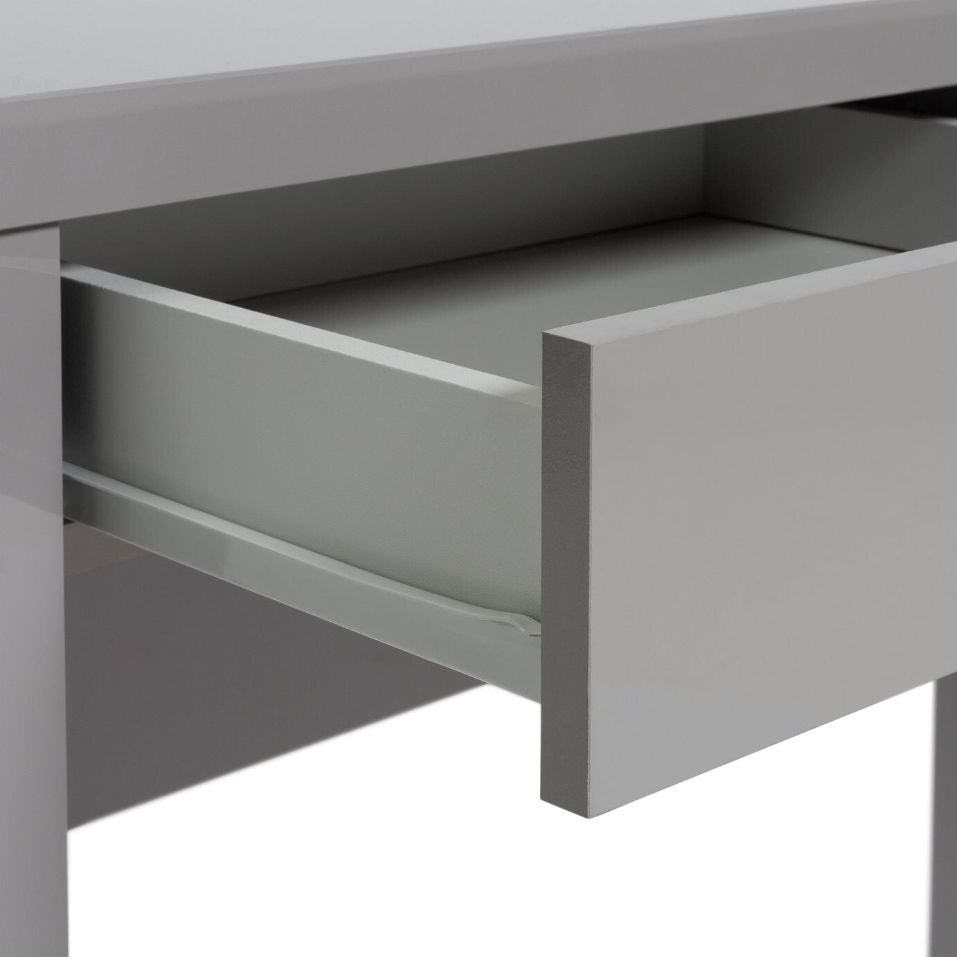 Habitat Jenson Dressing Table Desk - Grey Gloss | Grey Gloss Desk Drawer Bedroom
