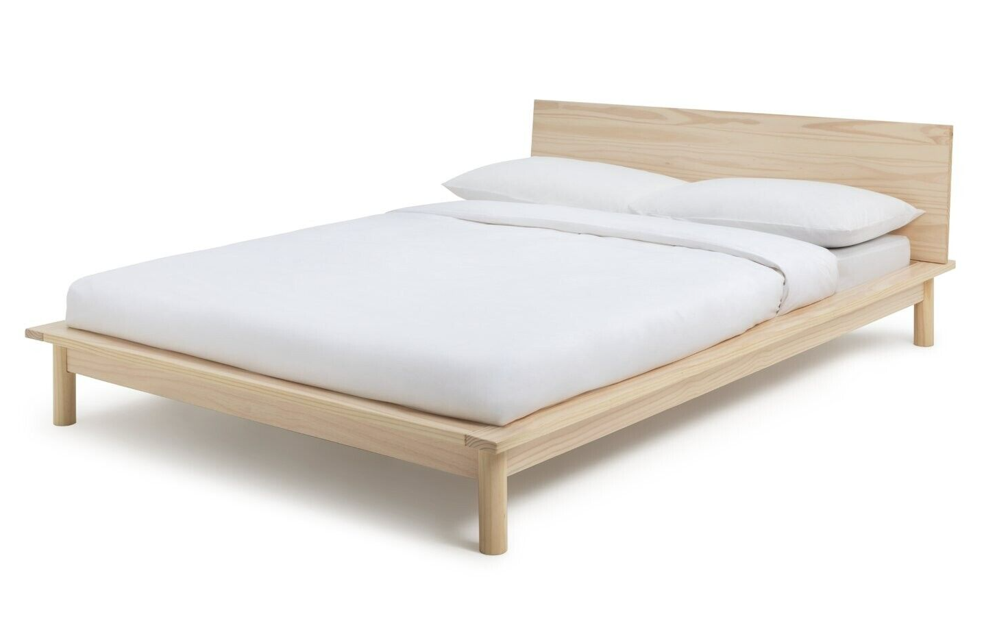 Habitat Akio Double Wooden Platform Bed Frame - Natural