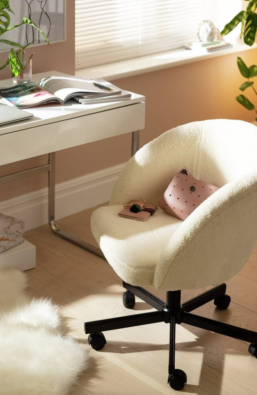 Sonny Fabric Office Chair - Black & White