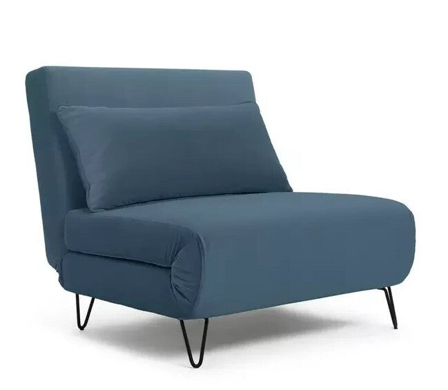 Habitat Roni Single Velvet Chairbed - India Ink