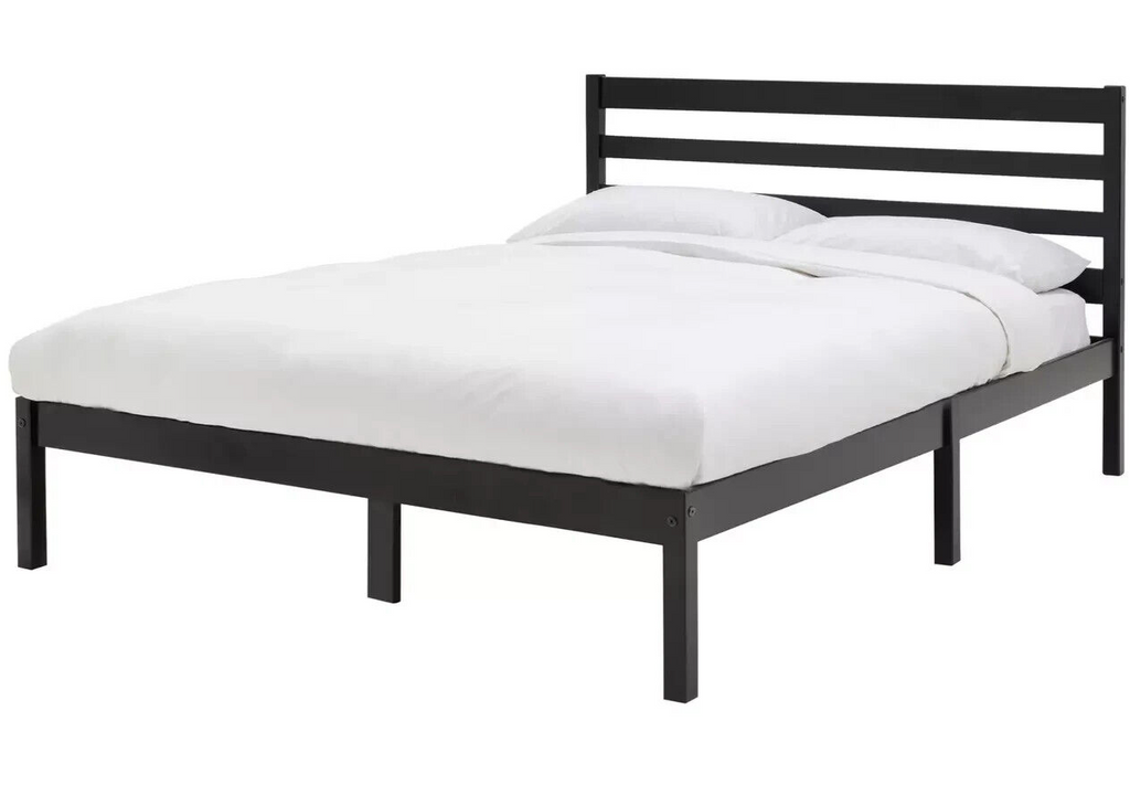 Kaycie Small Double Wooden Bed Frame - Black