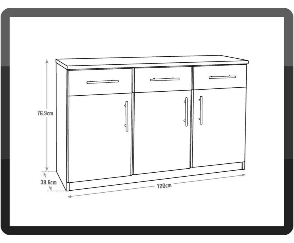 Anderson 3 Dr and 3 Drawer Sideboard - Oak Effect
