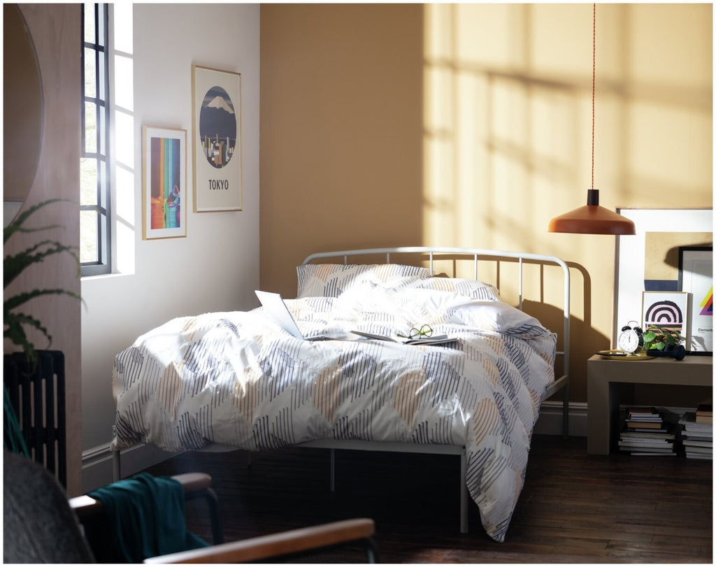 Freja Double Metal Bed Frame - Silver | Bedroom Furniture for Teen or Guest Room