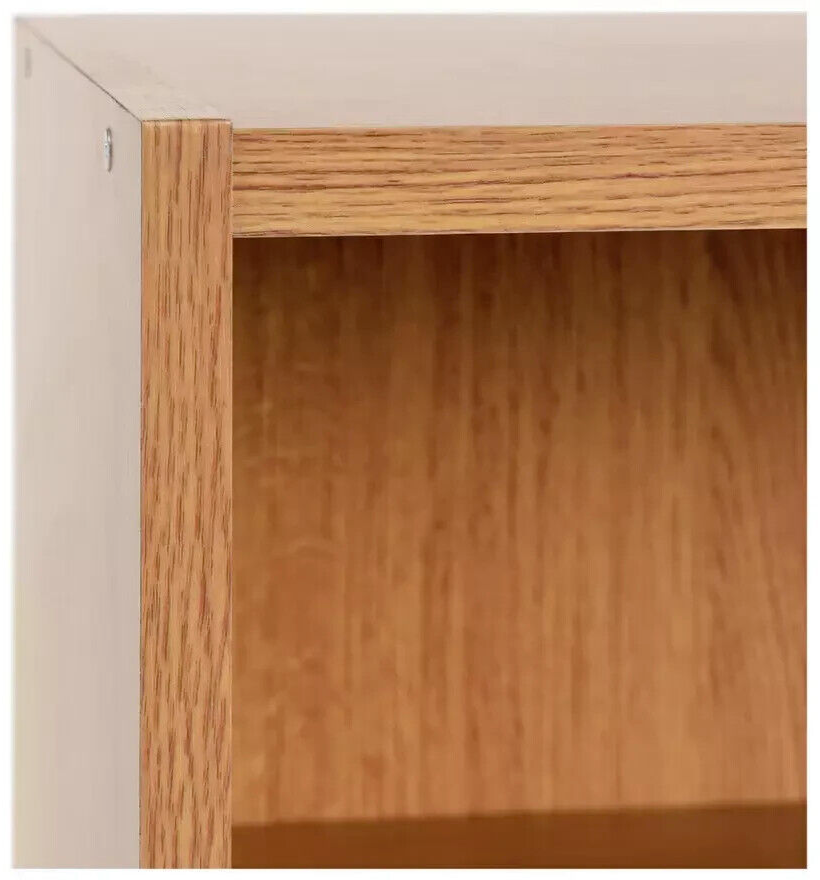 Maine 5 Shelf Bookcase With 2 Drawers Storage Unit Display Cabinet - Oak Effect