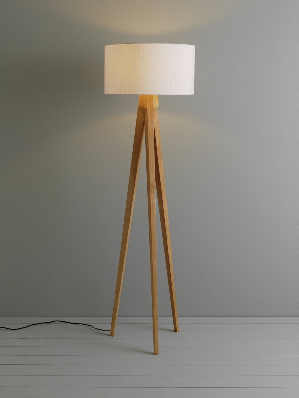 Habitat Tripod Wooden Floor Lamp Base ONLY - Ash