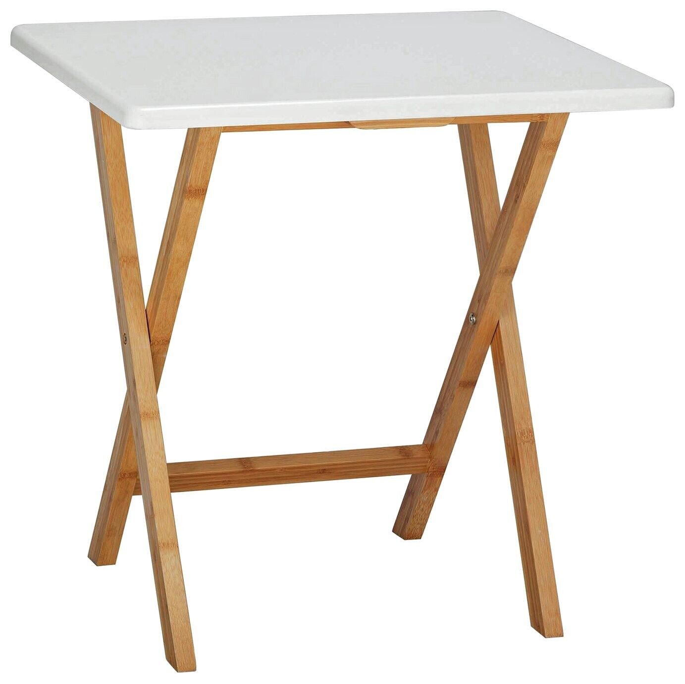 Habitat Drew Folding Bamboo 2 Seater Table - White ( B Grade 37470 )