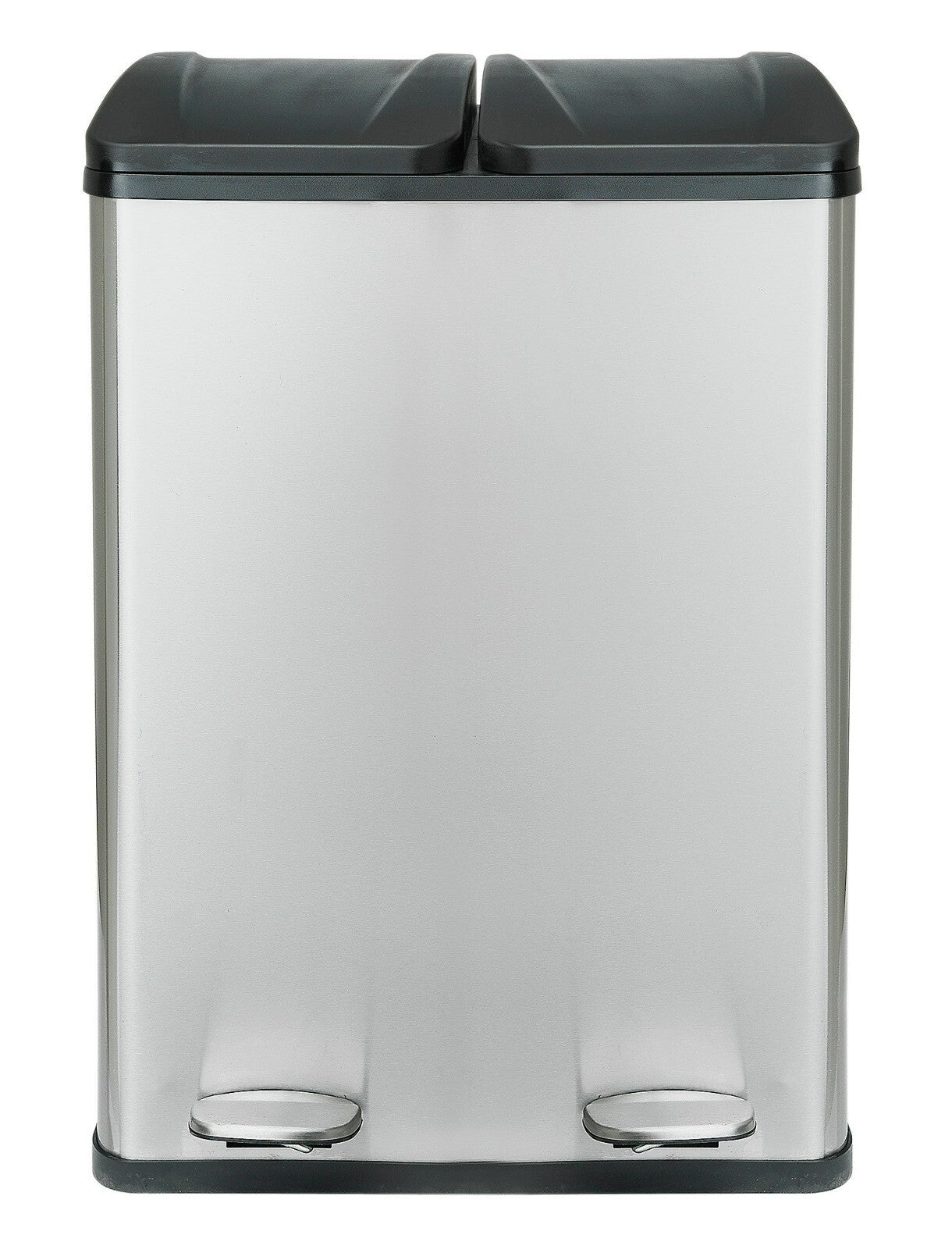 55 Litre 2 Compartment Recycling Bin - Steel