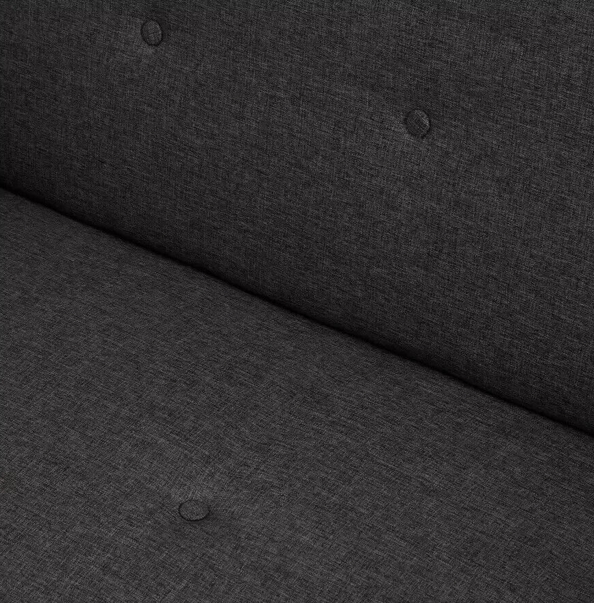 Habitat Evie 2 Seater Fabric Sofa in a Box - Charcoal| Compact Living Room Couch