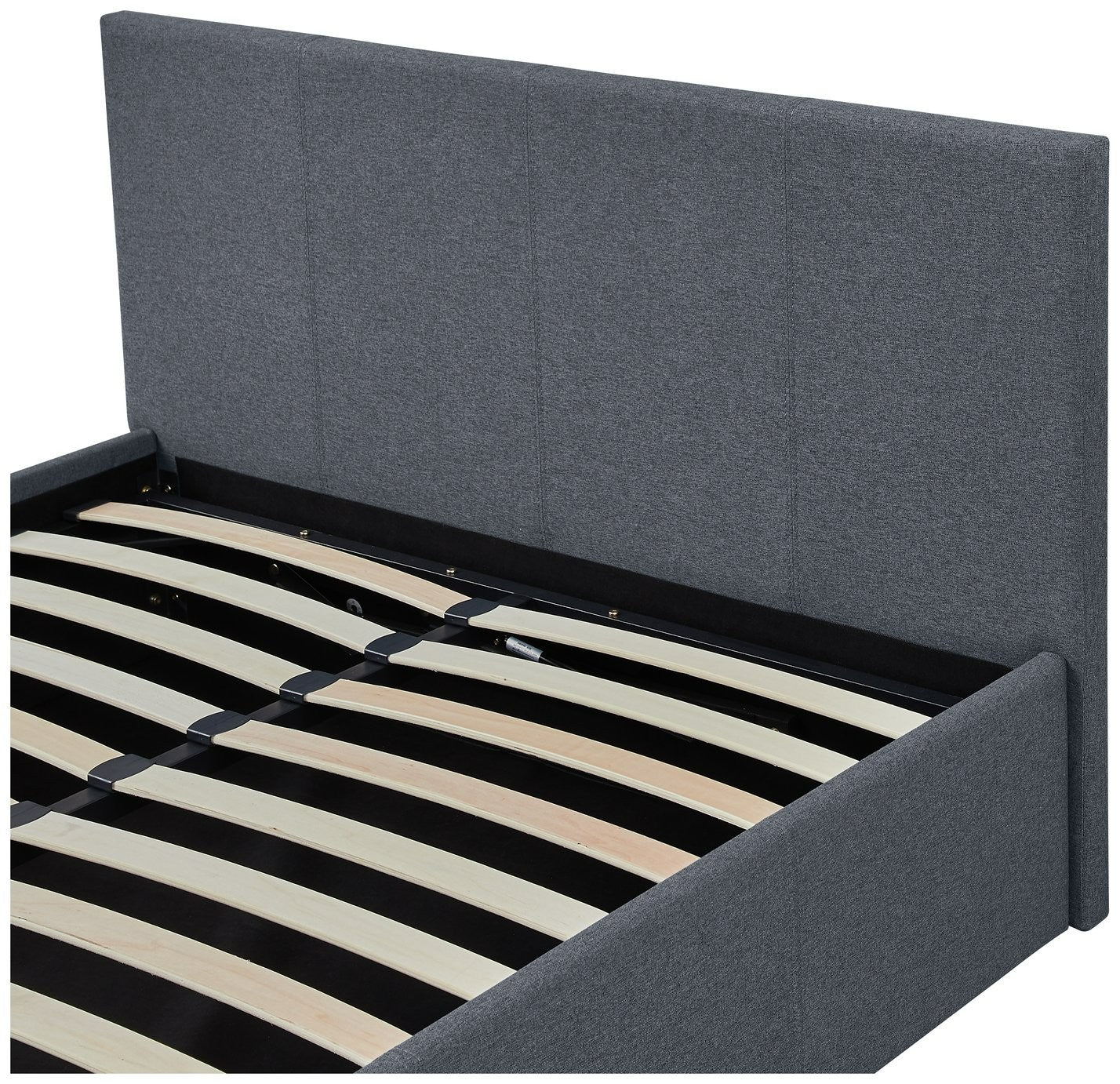 Home Heathdon Small Double Ottoman Bed Frame- Grey | Lift-up bed frame grey