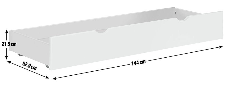 Aspley Single Under Bed Wooden Drawer - White