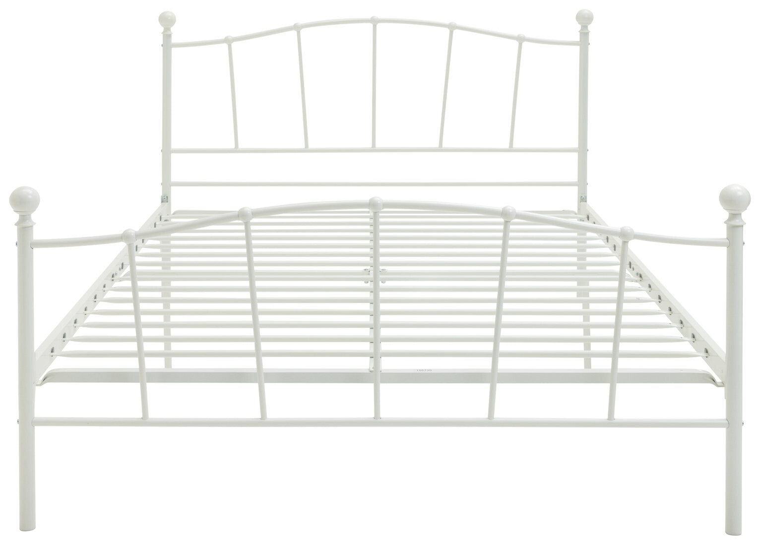 Fleur Small Double Metal Bed Frame - White | Bedroom Furniture for Teen or Guest
