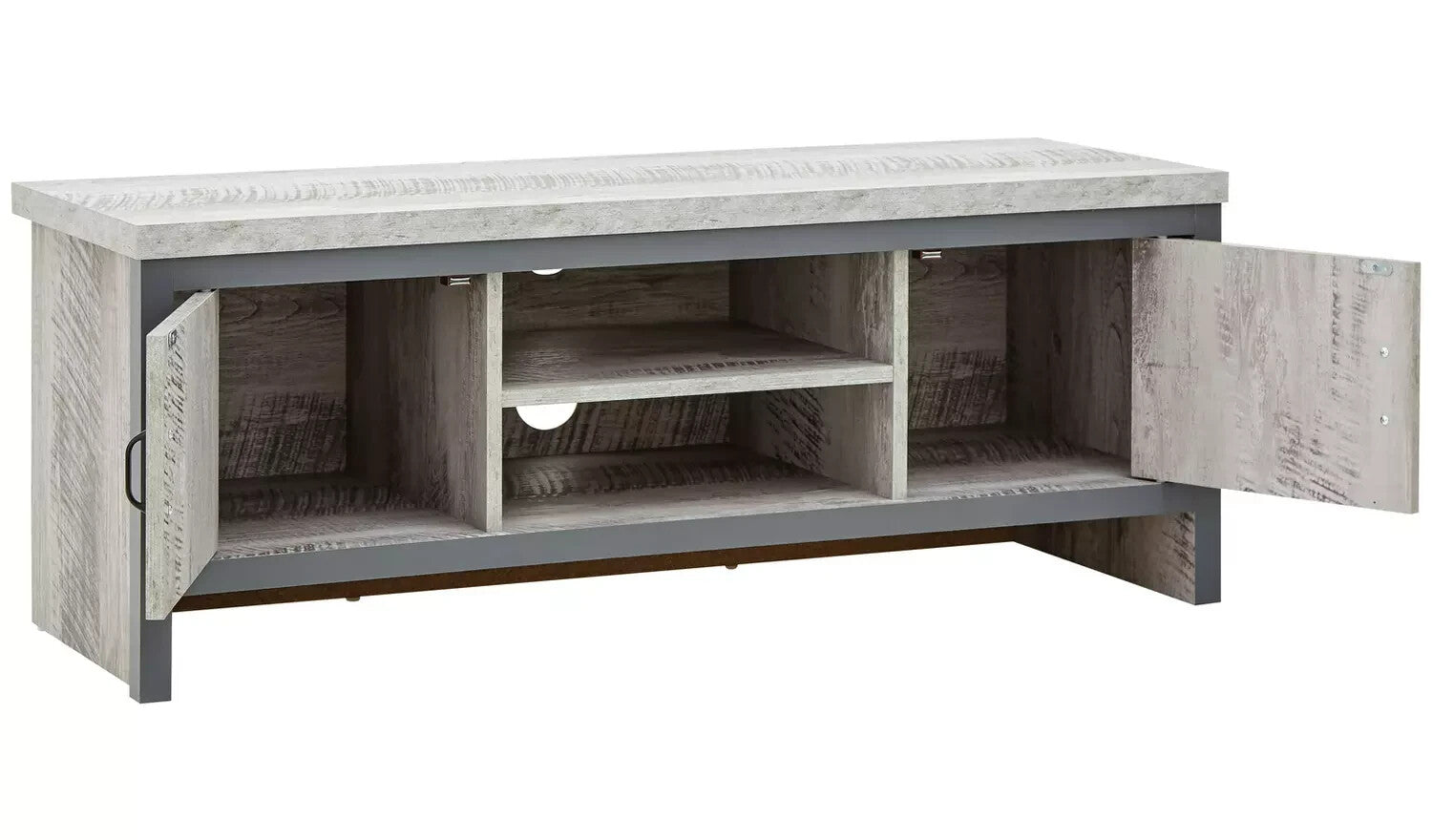 GFW Boston 2 Door TV Unit - Grey