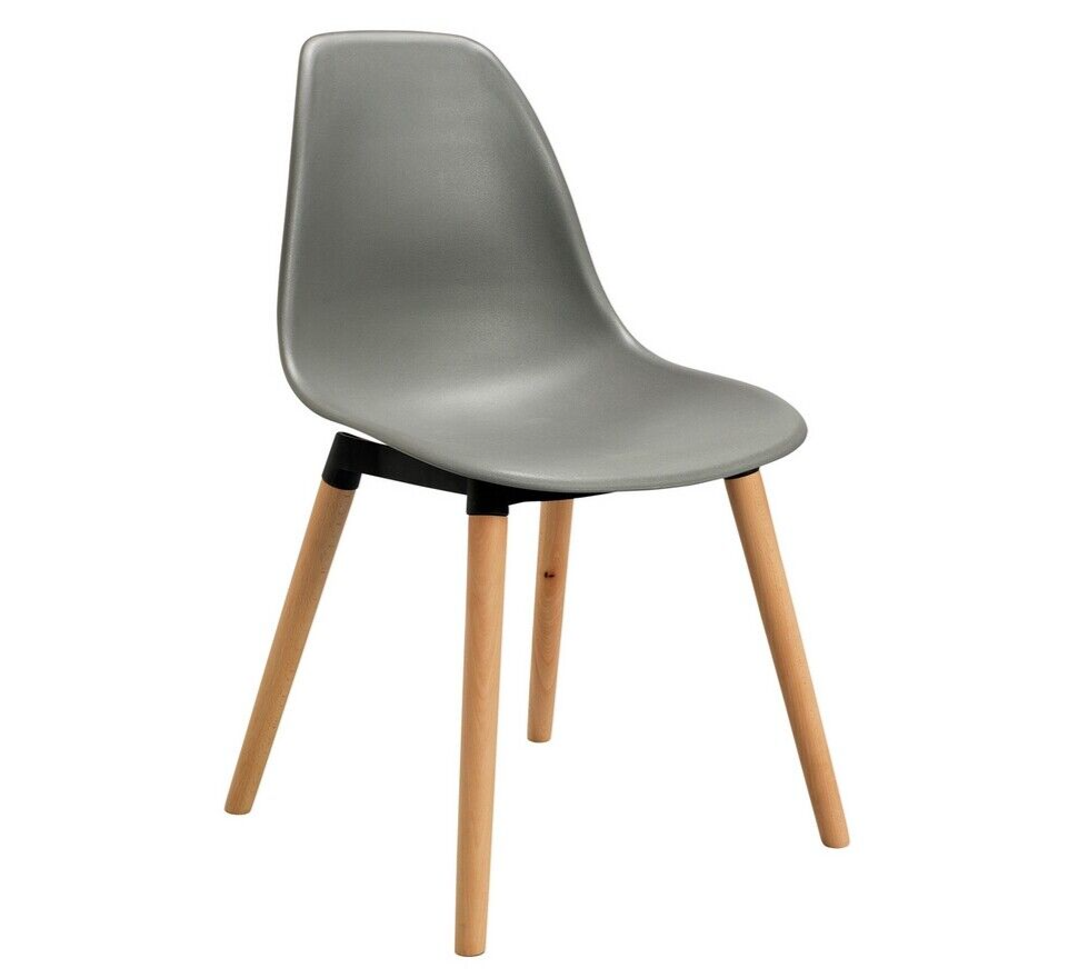 Habitat Berlin Modern Dining Table and 2 Chairs Square in Grey