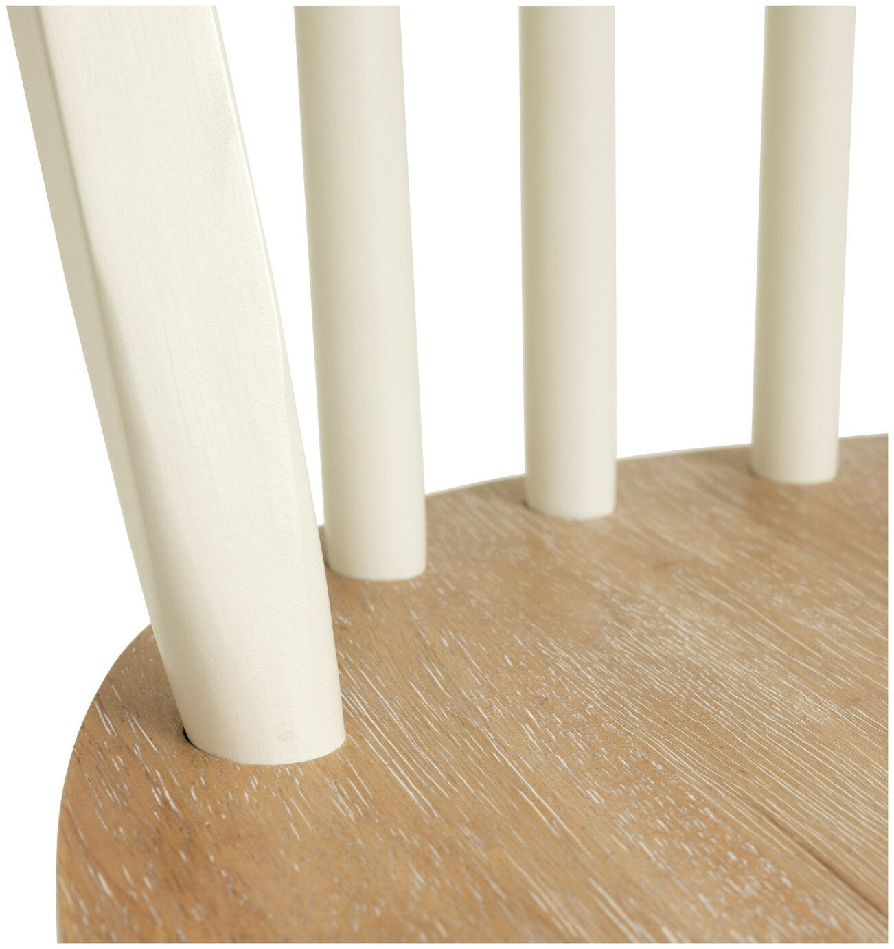Burford Pair of Solid Wood Dining Chairs - White