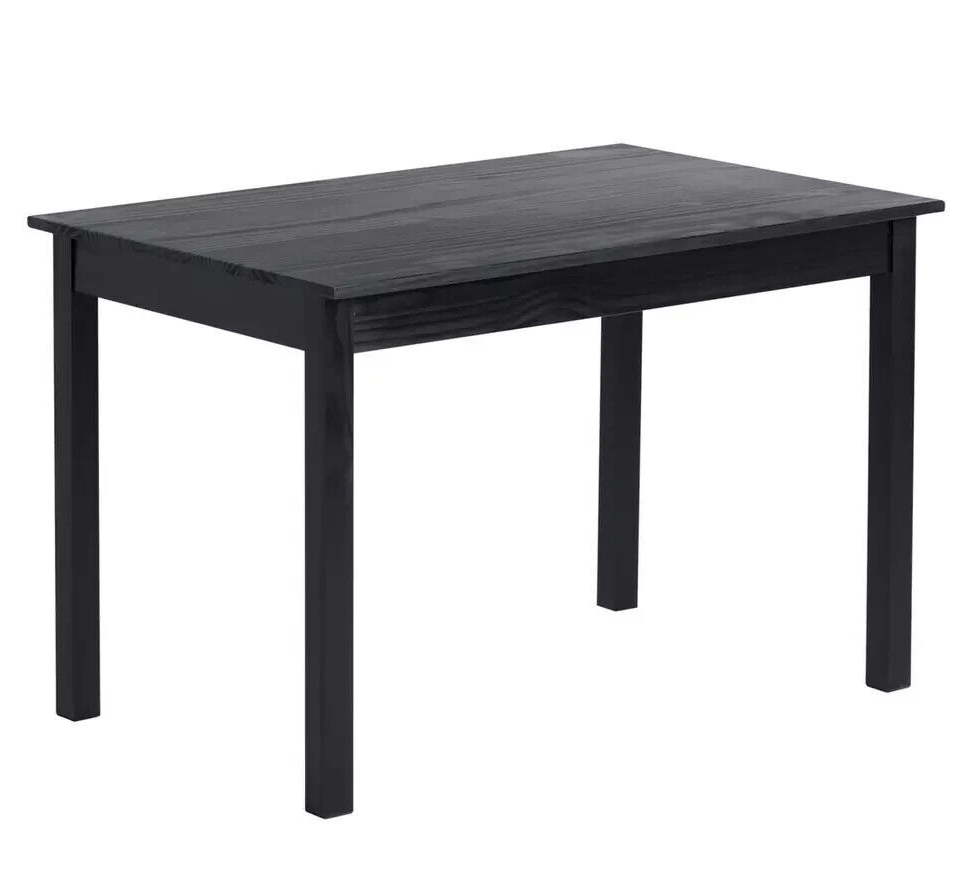 Raye Solid Wood  4 Seater Dining Table - Black ( ID 30753 )