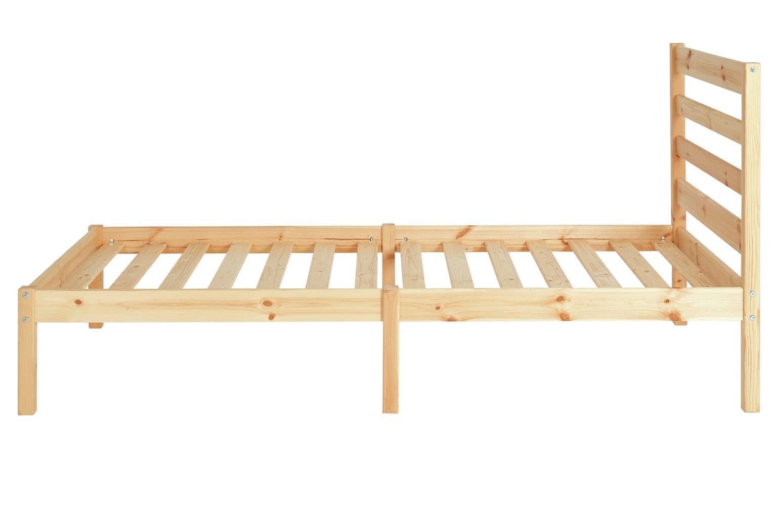 Kaycie Single Bed Frame 3FT With Headboard - Wooden - Pine - Without Mattress