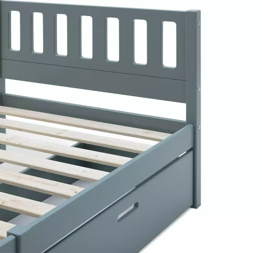 Habitat Ronnie Single Bed Frame and Drawer - Duck Egg Blue | Storage For Bedroom